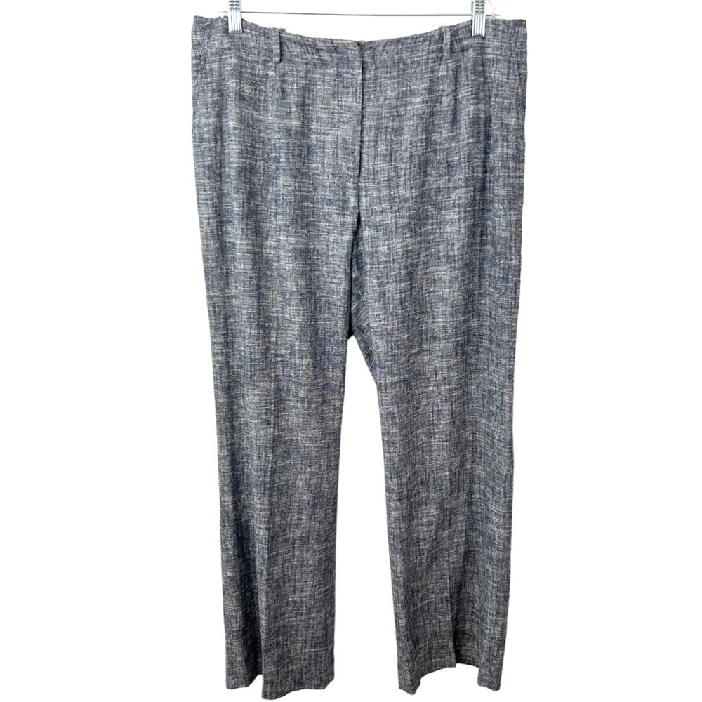 Talbots Woman Heritage Blue Chambray Linen Blend Pants size 16W